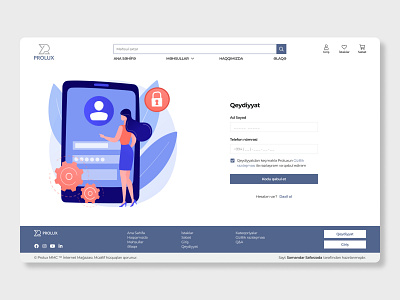 Registration Page for Prolux Company 2021 trend app branding design designs graphic graphic design online store ui uiux uiuxdesign ux web webdesign