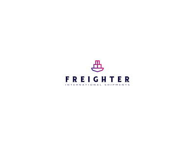 Freighter - Logo Design branding design designs graphic graphic design icon illustrator logo logos minimal shipments trend ui