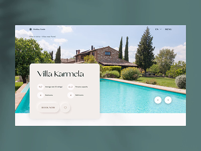 Holiday Guide — Villa details after effects animation animation 2d booking design distortion layout minimal motion motion graphics summer travel typography ui ux vibes villa