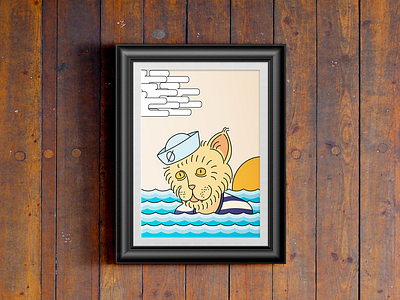 Sinking Cat ai cat illustration saylor vector