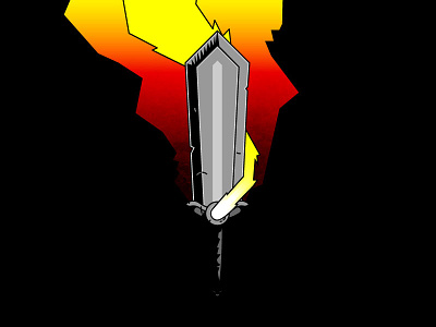 Hellfire Sword art illustration mignola sword vector