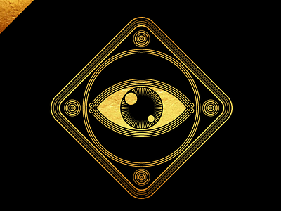 Golden Eye eye foil gold illustration vector