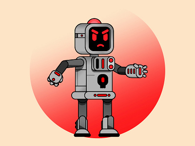 Bad Robot ai illustration lines robot vector
