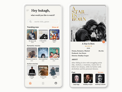 Movie app Neumorphism