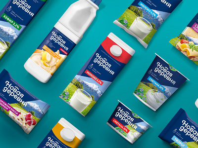 New Village – dairy foods branding design food packaging