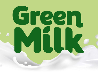 Green Milk Logotype branding design food logo vector vegan