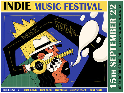 Music Festival 2d concert design doodle doodle-illustration doodleart festival flyer graphic design graphicdesign illustraion music musicfestival poster posterdesign