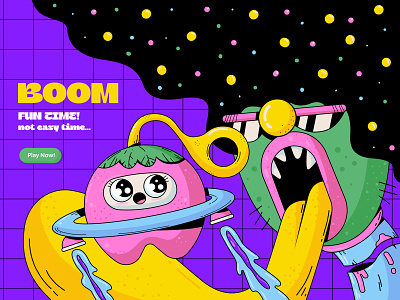 Boom 2d candy character characterdesign design doodle doodle-illustration game graphic design illustraion poster