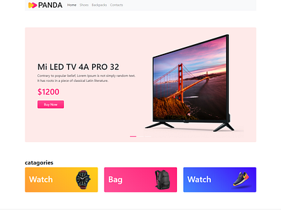 Panda E-Commerce Shop Website