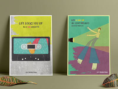 When life hits you. conceptual design graphic design illustration poster series