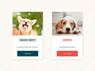 Flash message app branding design dog message ui