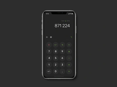 Calculator - Dark mode app calcul calculator dailyui dark design flat ui vector