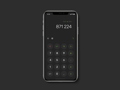 Calculator - Dark mode app calcul calculator dailyui dark design flat ui vector