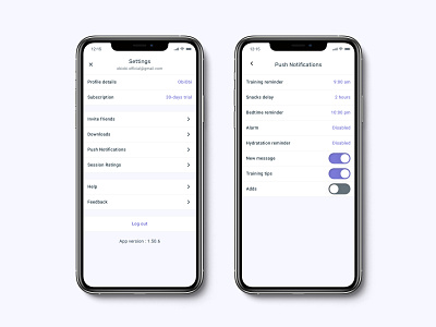 Settings - Light mode app dailyui design flat mobile settings ui ux