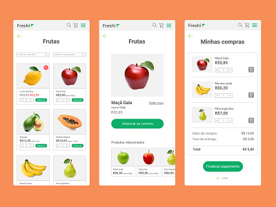 Freshi Hortifruti - Mobile screens