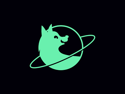 space dog dog icon logo space vector