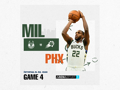 NBA Playoffs - Game Broadcast Announcement design graphic design