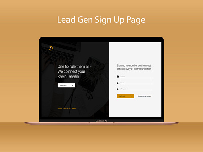 Sign Up page design ui uiux ux web xd design