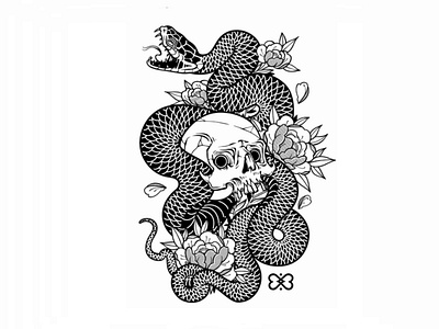 snake and skull