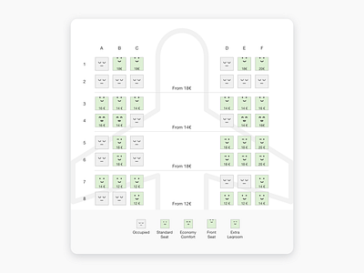 Fly UX seat mapping