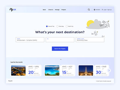 FlyUX destination suggestions design high fidelity ui ui design uiux