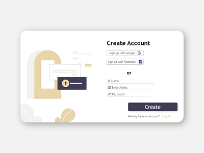 Sign Up page design