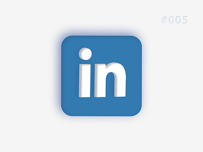 LinkedIn icon 005 app icon daily ui dailyui design icon linkedin ui
