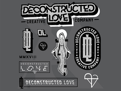 Deconstructed Love Creative Co. — package design art branding design illustration illustrator logo monogram design typography vector