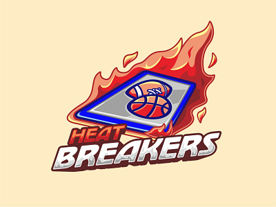 Heat Breakers Logo brand branding design esports football icon illustration logo sport typography vector