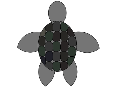 Turtle animation design illustration