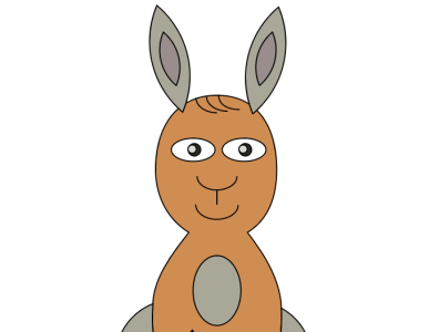 Rabbit animation design illustration