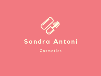 sandra antoni cosmetics logo branding design illustration illustrator logo typography web