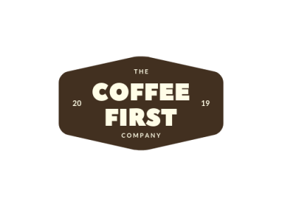 Coffee First logo branding design illustration illustrator logo typography web