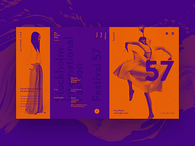 Festival 57 concept design desktop grid minimal minimalism promo site typo violet web