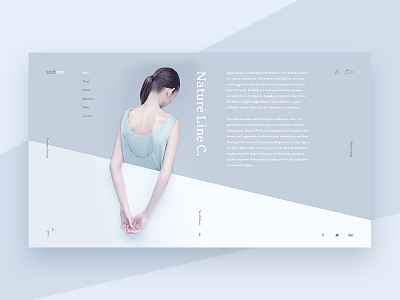 Sezione concept desktop ecommerce fashion minimal minimalism site ui ux web