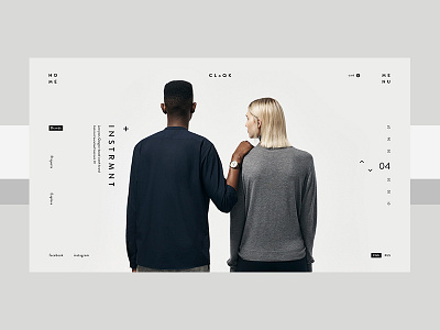 CloQK concept desktop ecommerce fashion minimal minimalism site ui ux watch web