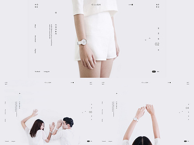 CloQK Creme concept desktop ecommerce fashion minimal minimalism site ui ux watch web