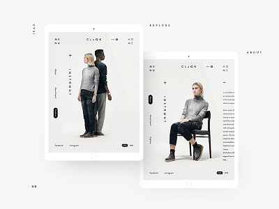 Cloqk concept ecommerce fashion freelance minimal minimalism site ui ux watch web