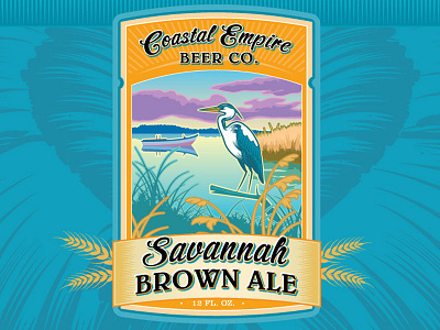 Savannah Brown Ale Label