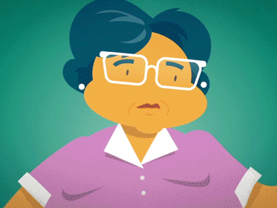 Cleaning Lady Takes Drugs animation character