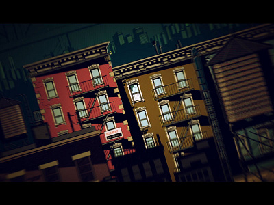 Exterior Buildings animation illustration motion graphics