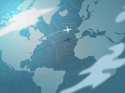Flight Path airplane business map travel world