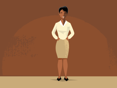 business lady character female