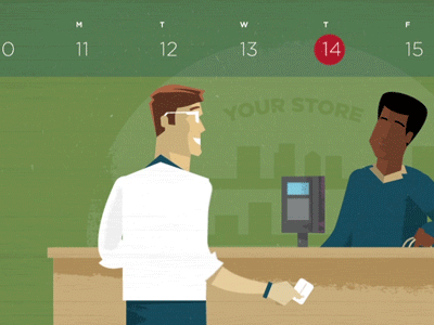 Swipe purchase animation character data explainer retail