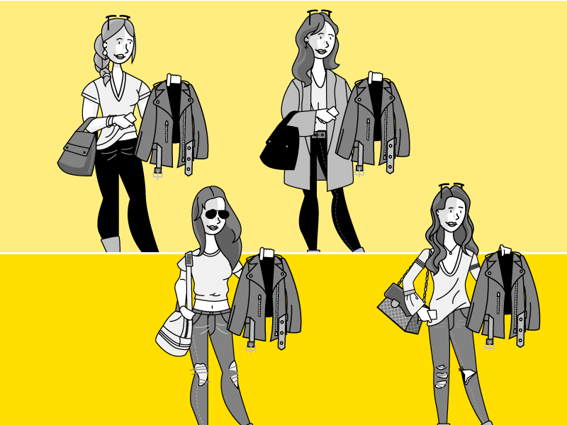 Fasionistas characters clothes explainer explainer video female illustration retail shoppers
