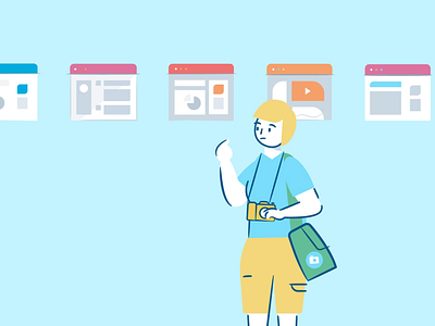 WordPress - Photo site animation characters explainer video illustration