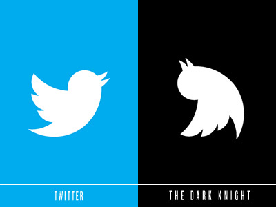 The Dark "Twitter" Knight batman brand comic dark funny knight logo lol mark spoof symbol twitter