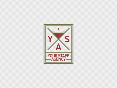 Your'Staff Agency Logo agency crest cross logo man staff x