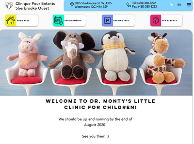 Pediatric Clinic Landing Page design illustration web