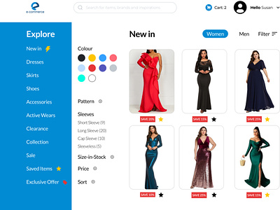 An E-commerce Shopping Store branding design e commerce graphic design online store product design shopping ui